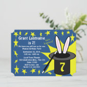 Magic Me Birthday Einladung (Stehend Vorderseite)