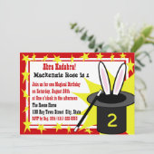 Magic Me Birthday Einladung (Stehend Vorderseite)