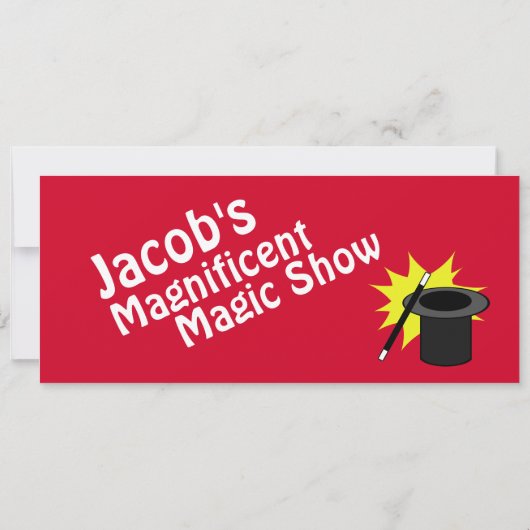 Magic Me Birthday Red Einladung (Rückseite)