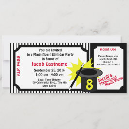 Magic Me Birthday Red Einladung