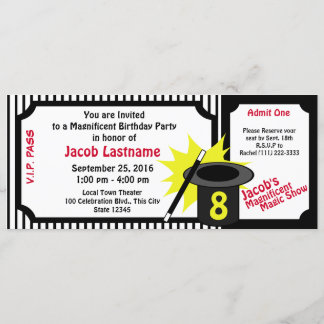 Magic Me Birthday Red Einladung