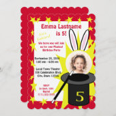 Magic Me Birthday Red Einladung (Vorne/Hinten)