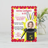 Magic Me Birthday Red Einladung (Stehend Vorderseite)