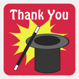 Magic Me Magician's Hat Quadratischer Aufkleber