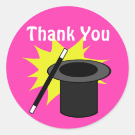 Magic Me Magician's Hat Runder Aufkleber