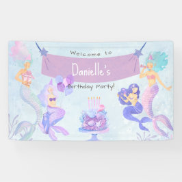 Magic Mermaid Birthday Party Banner
