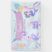 Magic Mermaid Birthday Party Banner (Vertikal)