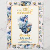 Magic Mermaid Birthday Party Flyer (Vorne)