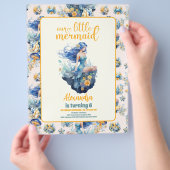 Magic Mermaid Birthday Party Flyer (Hand)