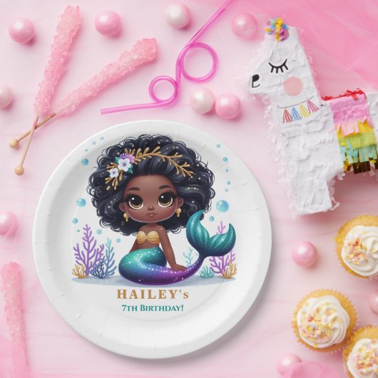 Magic Mermaid Birthday Party Pappteller (Party)