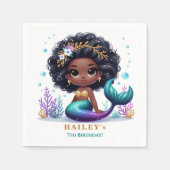 Magic Mermaid Birthday Party Serviette (Vorderseite)