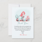 Magic Mermaid Princess Birthday Party Dankeskarte (Vorderseite)