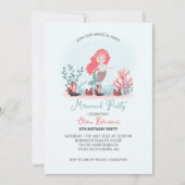 Magic Mermaid Princess Birthday Party Einladung (Vorderseite)