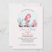 Magic Mermaid Princess Birthday Party Einladung (Vorderseite)