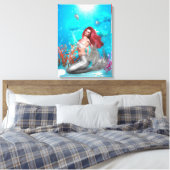 Magic Mermaid Wrapped Canvas Leinwanddruck (Insitu (Schlafzimmer))