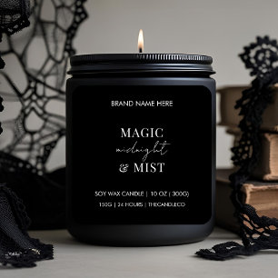 Magic Midnight & Mist Candle Label   Benutzerdefin Quadratischer Aufkleber