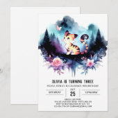 Magic Minimalistisch Tiger Birthday Einladung (Vorne/Hinten)