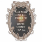 Magic Mirror, wo der schönste Campingplatz ist Aufkleber (Vorderseite)