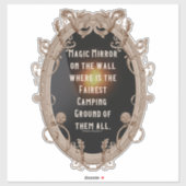 Magic Mirror, wo der schönste Campingplatz ist Aufkleber (Blatt)