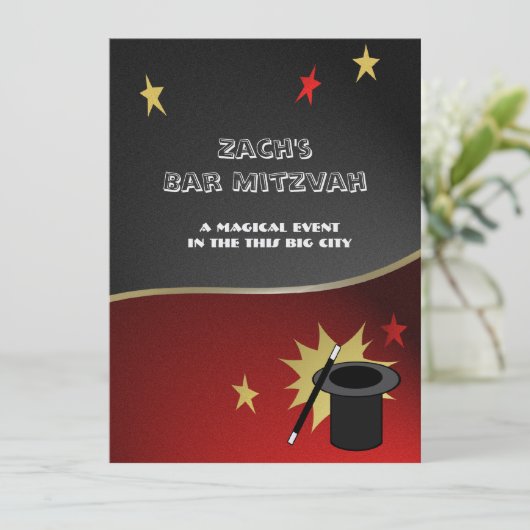 Magic Mitzvah Einladung (Stehend Vorderseite)