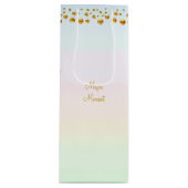 Magic Moment & Gold Confetti Geschenktüte Für Weinflaschen (Vorderseite)