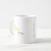 Magic Monday Motivation New Start Typography Kaffeetasse (Vorderseite Links)