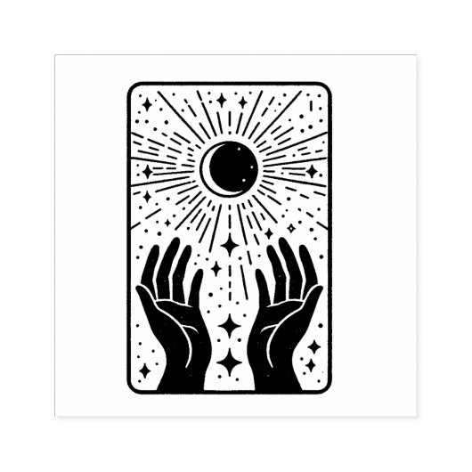 Magic Moon Tarot Card Rubber Briefmarke Gummistempel (Prägung)