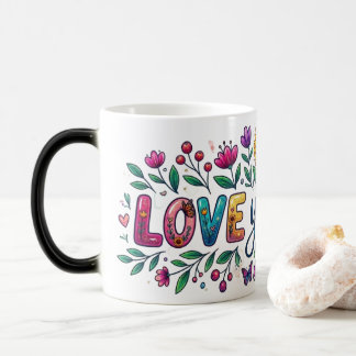 Magic Morphing Mug - Floral Sunflower "Love You Mo Verwandlungstasse