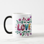 Magic Morphing Mug - Floral Sunflower "Love You Mo Verwandlungstasse (Links)