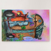 Magic Motorhome - World Travelling Girl - Malerei Puzzle (Horizontal)