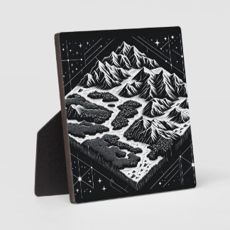 Magic Mountain Map Fotoplatte