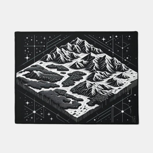 Magic Mountain Map Fußmatte (Vorderseite)