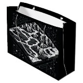 Magic Mountain Map Große Geschenktüte (Rückseite Schrägansicht)