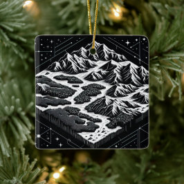 Magic Mountain Map Keramikornament