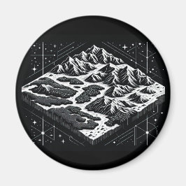 Magic Mountain Map Magnet