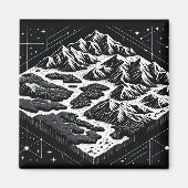 Magic Mountain Map Magnet (Vorne)