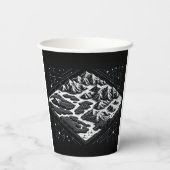 Magic Mountain Map Pappbecher (Rückseite)