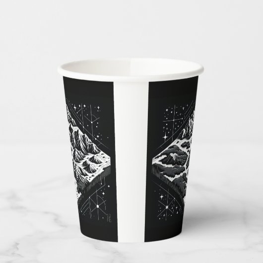 Magic Mountain Map Pappbecher (Links)