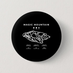 Magic Mountain Ski Snowboard Skifahren Idaho Skier Button