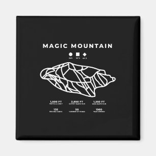 Magic Mountain Ski Snowboard Skifahren Idaho Skier Magnet