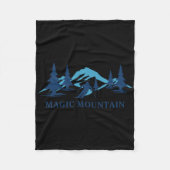 Magic Mountain Vermont Ski Resort Skifahrer Fleecedecke (Vorderseite)