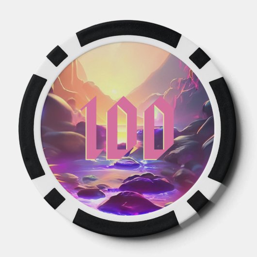 Magic Mountains Poker Party Corporate Business Pokerchips (Rückseite)