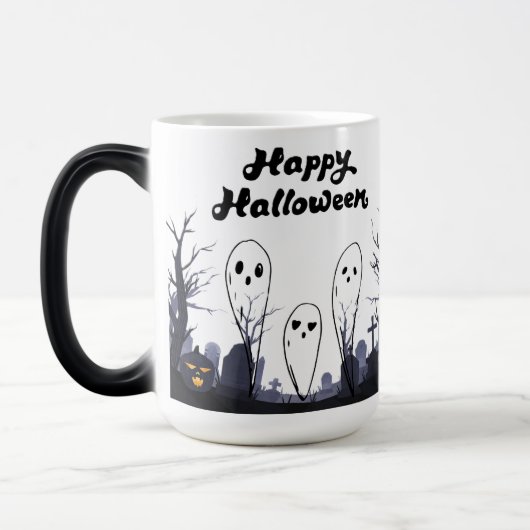 magic mug with Halloween design Verwandlungstasse (Links)