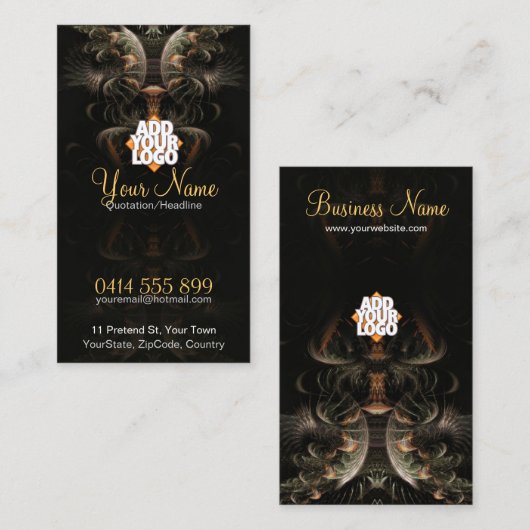 Magic Muschel Fraktal Business Card Visitenkarte (Vorne/Hinten)