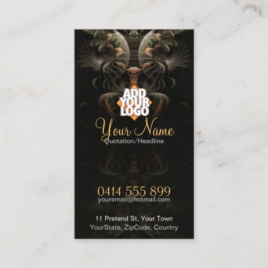 Magic Muschel Fraktal Business Card Visitenkarte (Vorderseite)