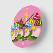 Magic Mushroom Cathedral Thunder_Cove Runde Wanduhr (Winkel)