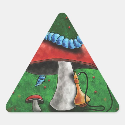 Magic Mushroom Dreieckiger Aufkleber (Vorderseite)