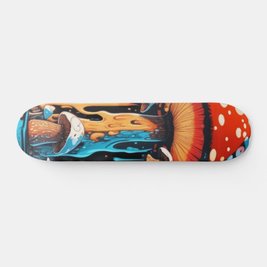 Magic Mushroom Dripping Skateboard (Horizontal)