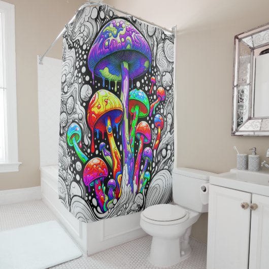 Magic Mushroom Duschvorhang (Beispiel)