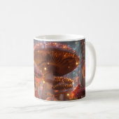 Magic Mushroom Fairy Forest Digitale Kunst Kaffeetasse (VorderseiteRechts)